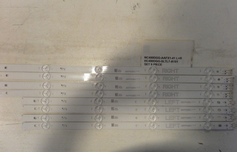 NC490DGG-AAFX1-41 L+R HC490DGG-SLTL7-A191 SET 8 PIECE