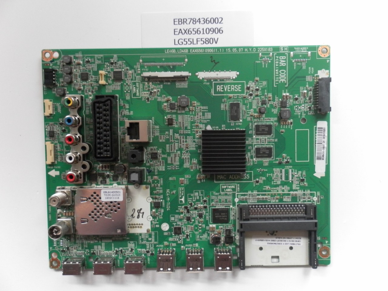 EBR78436002 EAX65610906 LG55LF580V