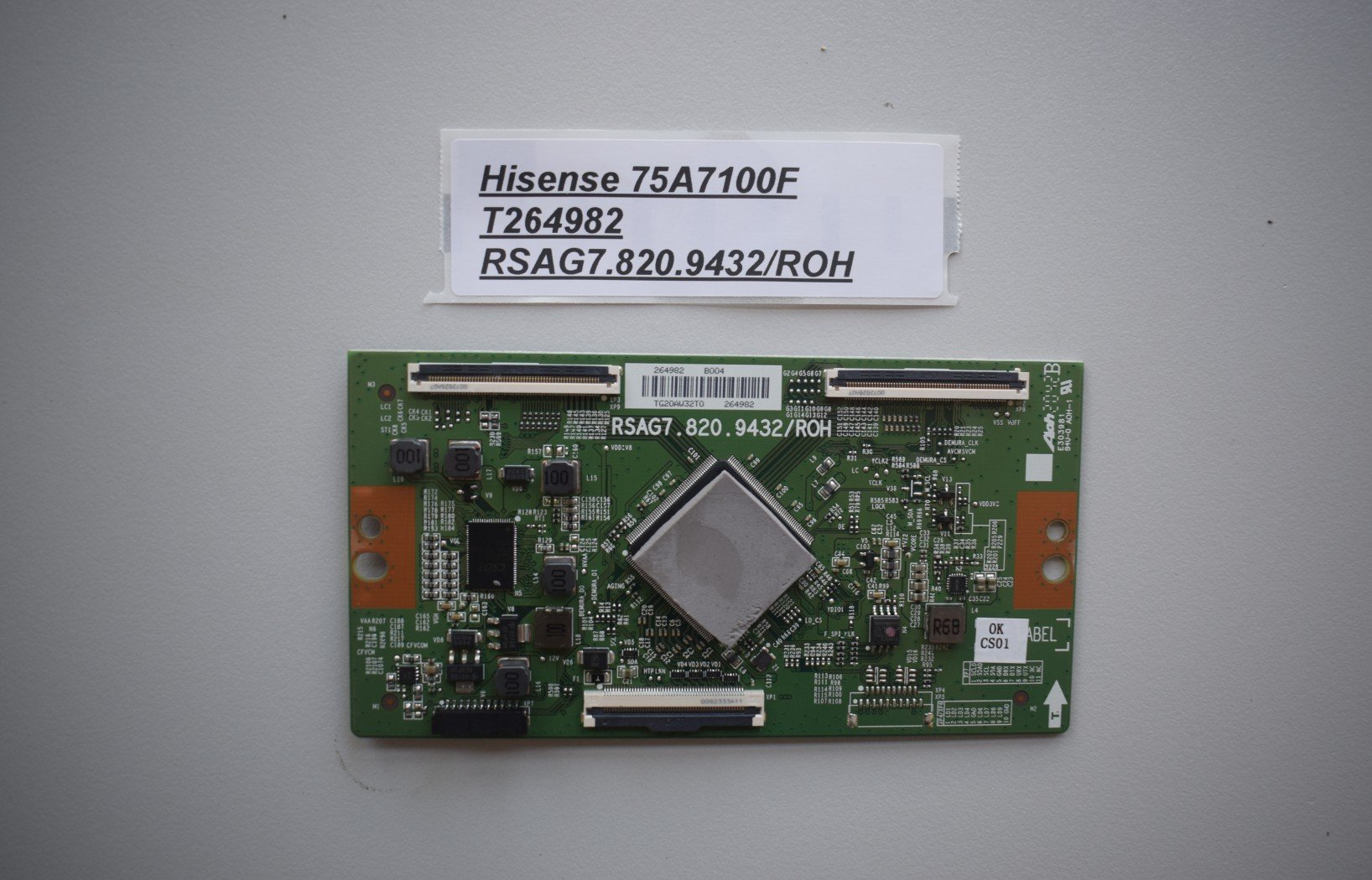 HISENSE 50A6G Tcon Rsag7.820.11133/Roh Ver.a EUR 18,53 - FR